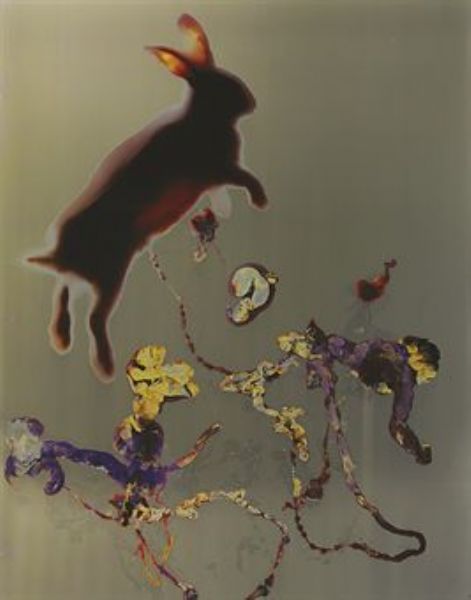 bja_samuel's tweet photo. Adam Fuss “Details of Love”
2 dead and eviscerated rabbits were placed on photosensitised paper and exposed to light. The spectacular colour effect is a result from the chemical interactions between the rabbits' viscera and the printing paper.
#photography #art #adamfuss https://t.co/t1nOczAbFL