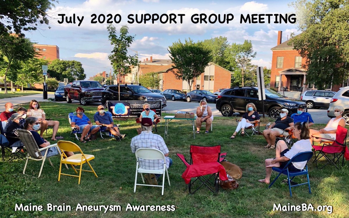 MaineBAorg's tweet image. Last Thursday night we were blessed to have great weather and a wonderful turn out (including 4 new folks) for our #maine #brainaneurysm Support Group meeting.

Please read Heidi’s “Brain Blog” entry about how meaningful the discussion was:
heidisbrainblog.com/2020/07/30/per…