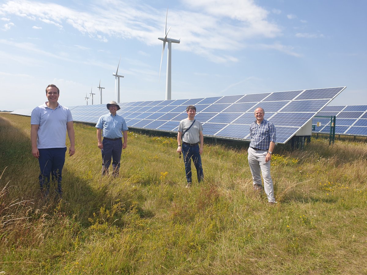Was fantastic to welcome our local MP <a href="/david4wantage/">David Johnston OBE</a> for a socially distanced tour around <a href="/WestmillSolar/">Westmill Solar Coop</a> and <a href="/westmillwind/">windwestmill</a>. Perfect weather and great discussions on the future of community energy! 

@ethexuk 
<a href="/Energy4AllLtd/">Energy4All</a> 
#communityenergy #solarpower #renewableenergy
