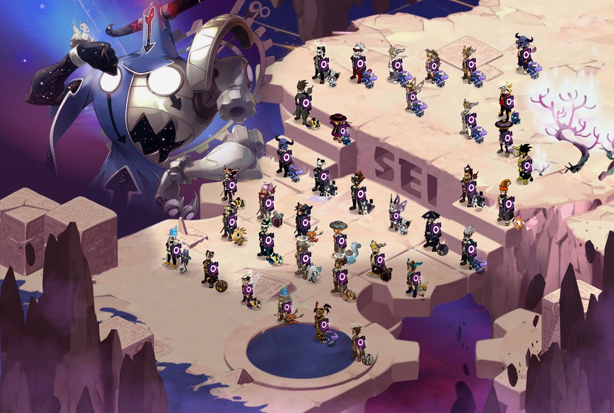GremioSei's tweet photo. Unidos por un escudo, Fraktal
 #DungeonRusher #xelorium @ES_DOFUS https://t.co/aLuS6YR9bT