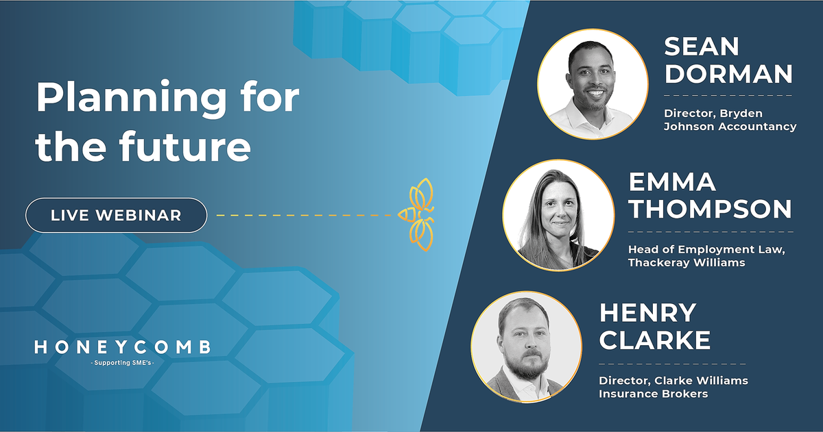 Meet the directors! Three leading #Kent businesses are participating in this super-useful seminar we're providing to assist small and medium business owners - <a href="/TWSolicitors/">Thackray Williams</a> <a href="/BrydenInfo/">Bryden Johnson</a> <a href="/CWIB_LTD/">Clarke Williams Ltd</a>. #kentbusiness #businesstips Reserve your space here bit.ly/honeycombwebin…