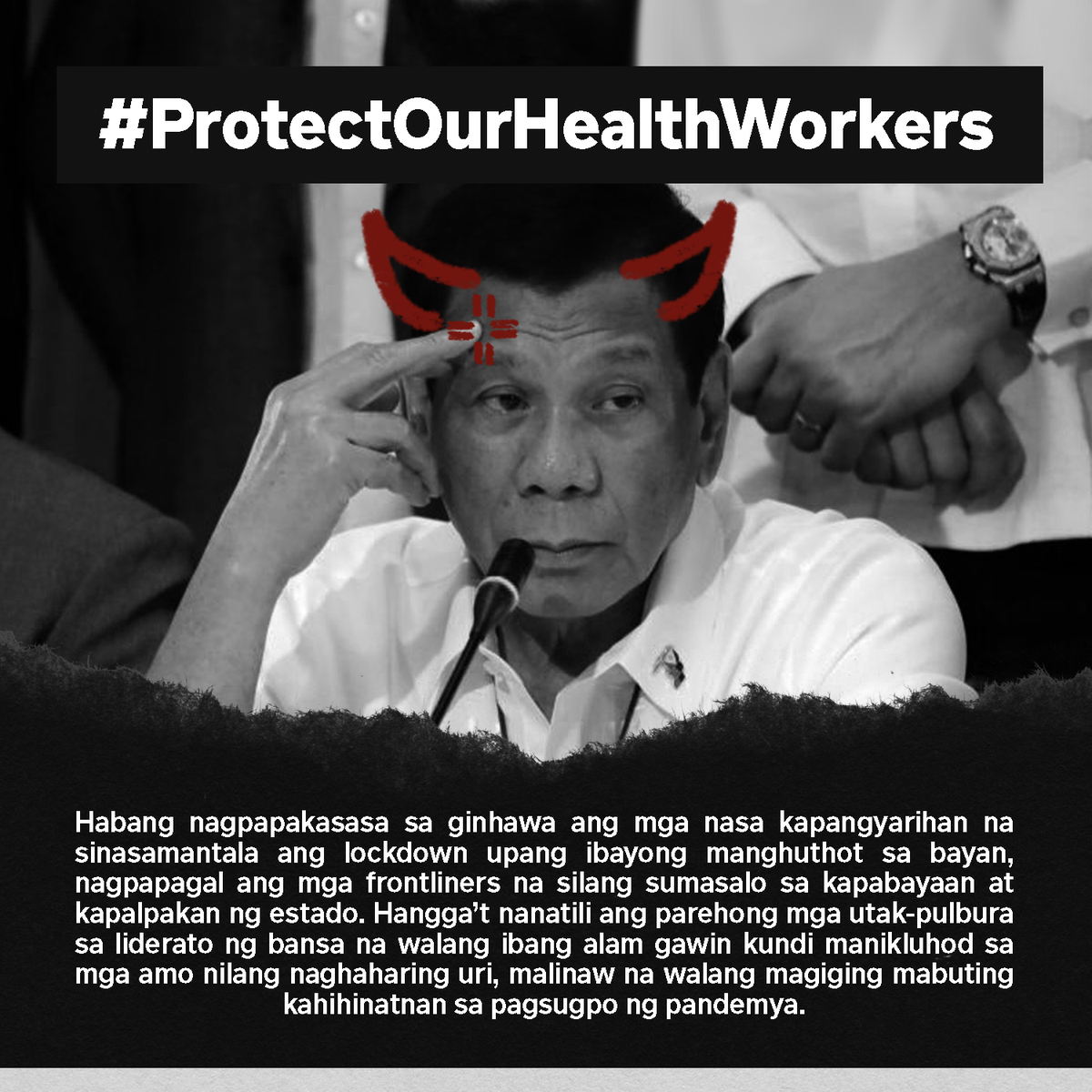 sikhaymc's tweet image. Sinalubong ng mga healthcare workers ang unang araw ng Agosto sa pamamagitan ng paglabas ng liham na naglalaman ng kanilang panawagang baguhin ng gobyerno ang paraan ng pagtugon nito sa pandemya. 

#ProtectOurHealthWorkers
#FreeMassTestingNowPH
#OustDuterte
