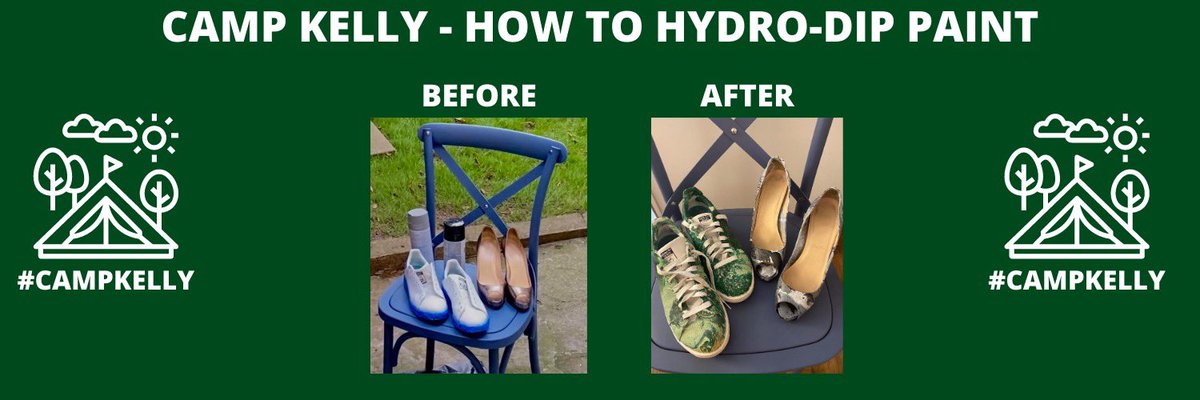 NYCountry947's tweet photo. We're getting artsy today at #CampKelly. It’s all about #HydroDipping which gives new life to something old. @thekellyford dipped some shoes & they came out amazing! 🙌 Try it for yourself and tag us in the pics. #KellyFordInTheMorning Supplies: https://t.co/yqfa7GuqMO https://t.co/iGaiPitEkQ