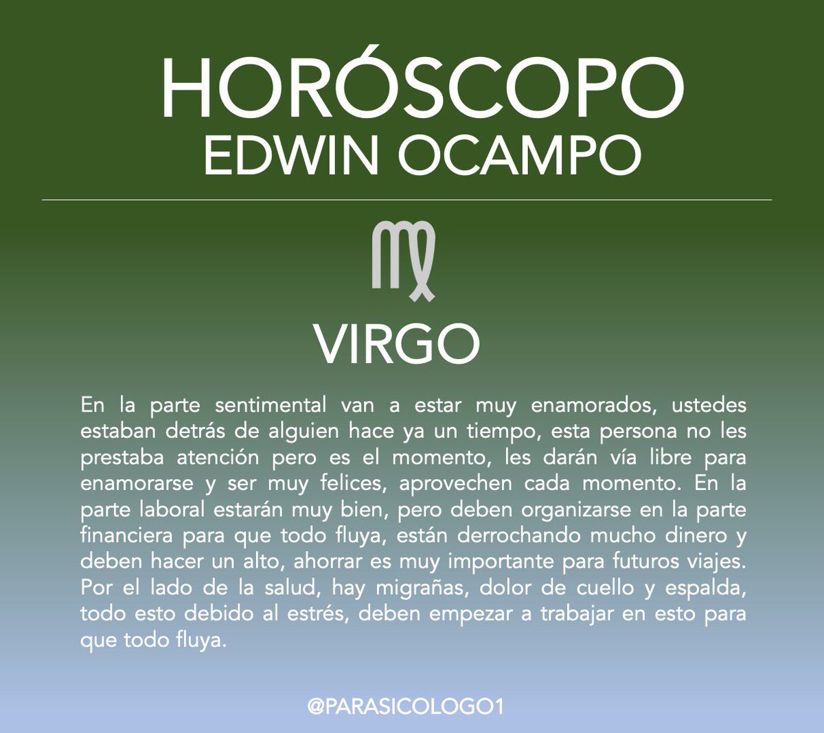 parasicologo's tweet photo. #HoróscopoEdwinOcampo 💕 https://t.co/ITvfVgm2Lb