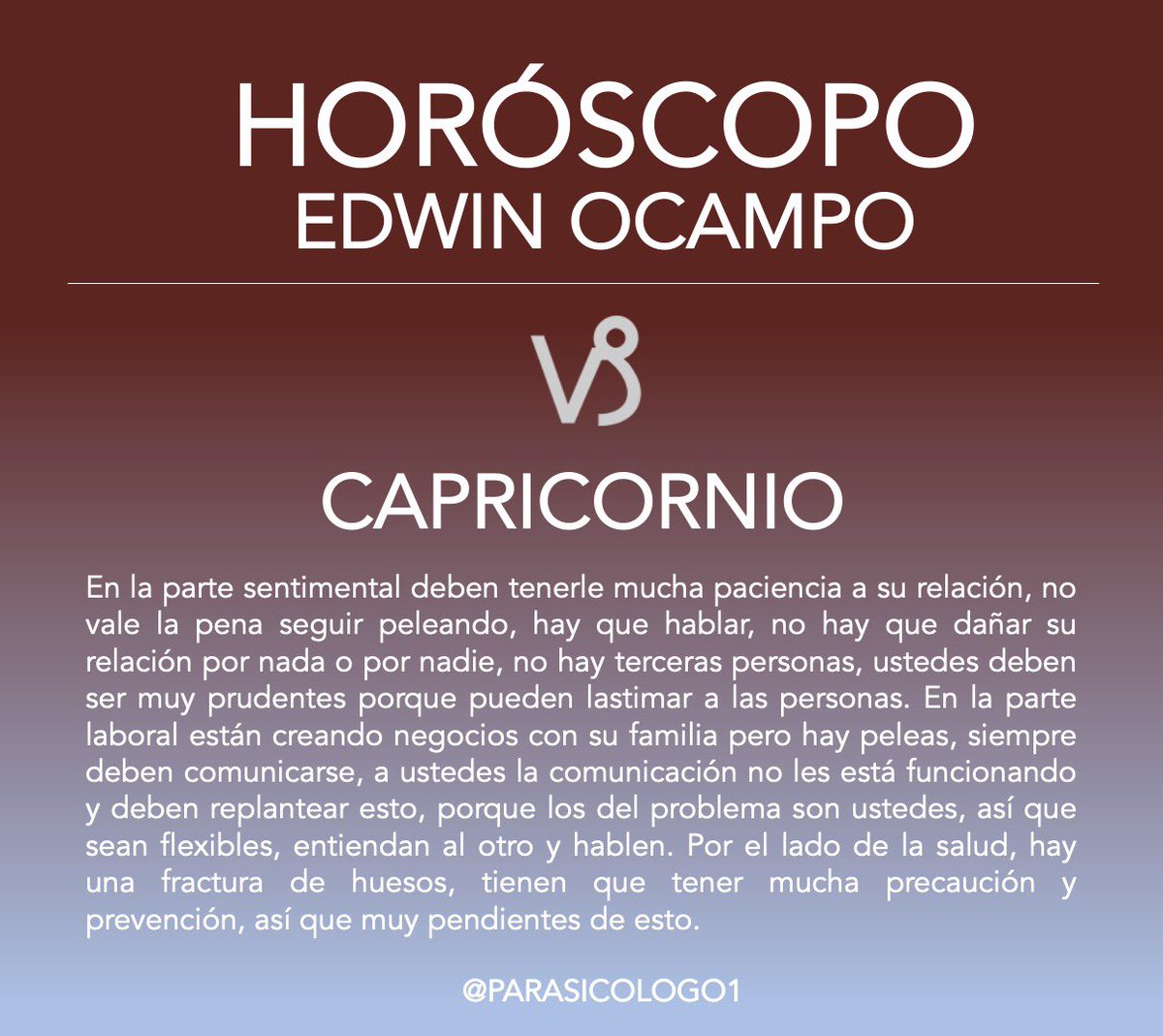 parasicologo's tweet photo. #HoróscopoEdwinOcampo 💕 https://t.co/V5Nt2k3HX7