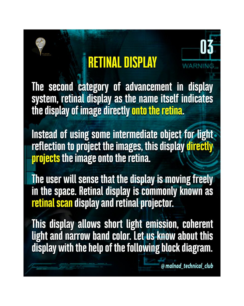 MalnadTechClub's tweet photo. Screenless technology, a concept that  has moved on from leaving us awestruck to now playing with our desires.
#mce #malnadtechnicalclub #tech #covid #vtu #didyouknow #engineering #ai #innovation #virtualreality #3D #augmentedreality #display #screenlesstechnology #thenewfuture https://t.co/fxobPNfSto