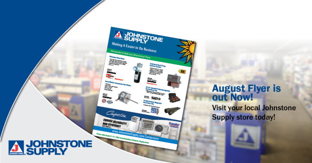Our August flyer is here!! #JohnstoneHVAC #johnstonesupply #easy4thecontractor bit.ly/31egev1