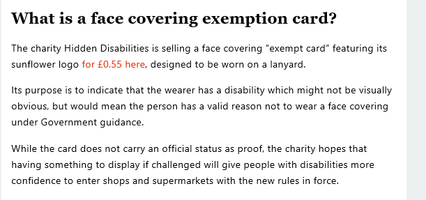 HeatherPetrie91's tweet photo. Who is exempt from face covering rules — and how to get a Hidden Disabilities 'exemption card'
#COVID19 #Disability #hiddendisabilty #braininjury
https://t.co/JHWV1u4UrV
@HeadwayUK @SilverTweeters @BBK_AdultBrain
🧠 https://t.co/knklmu9AKe