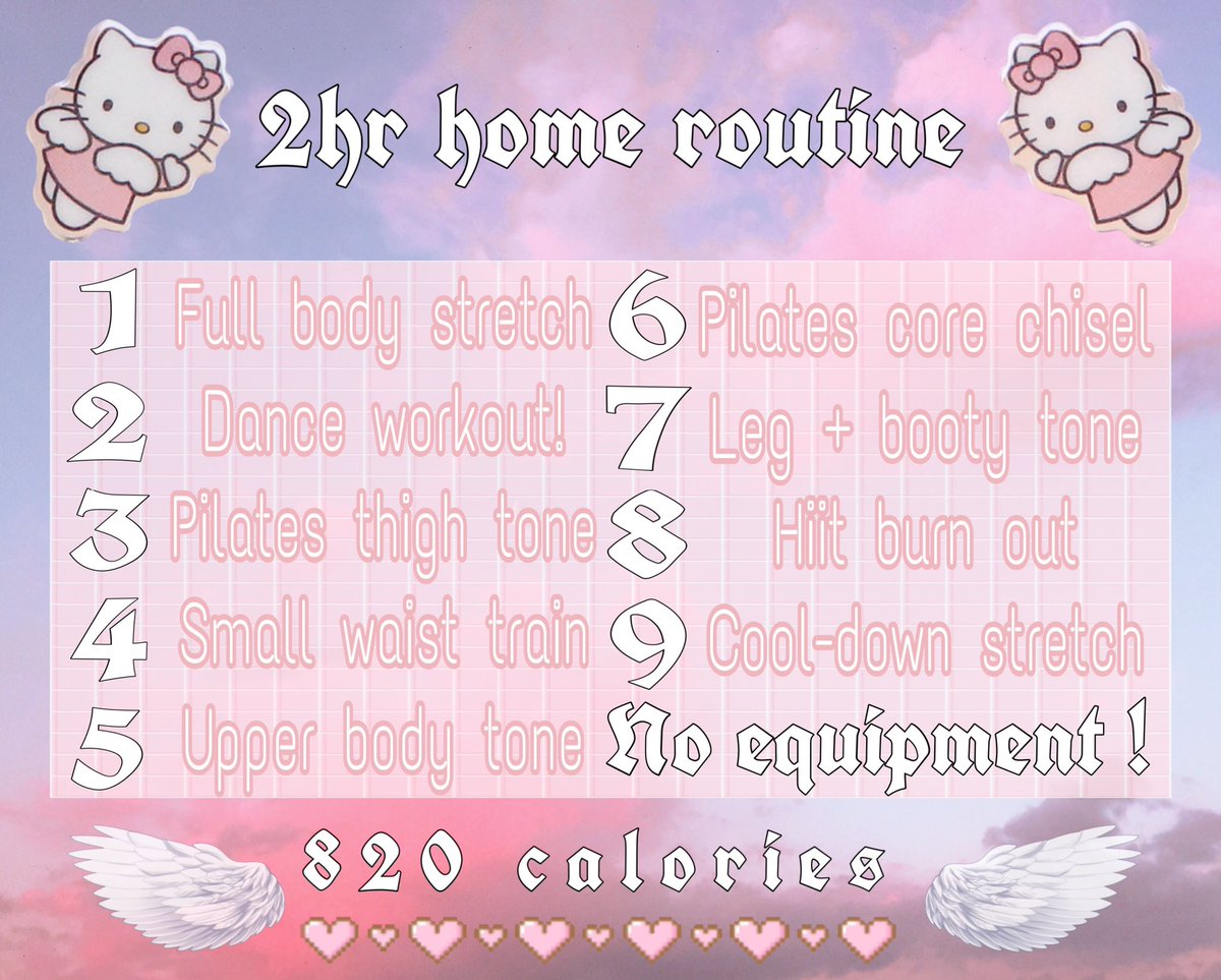 poisonedkitten's tweet photo. 2 hour full body routine you can do in your bedroom + no equipment required! This ones super fun, and includes a lil dance cardio and some Pilates. 

Remember to drink enough water and take breaks between each video. Stay safe and enjoy 🥰

(Links in thread) https://t.co/mQZMYEV73Y