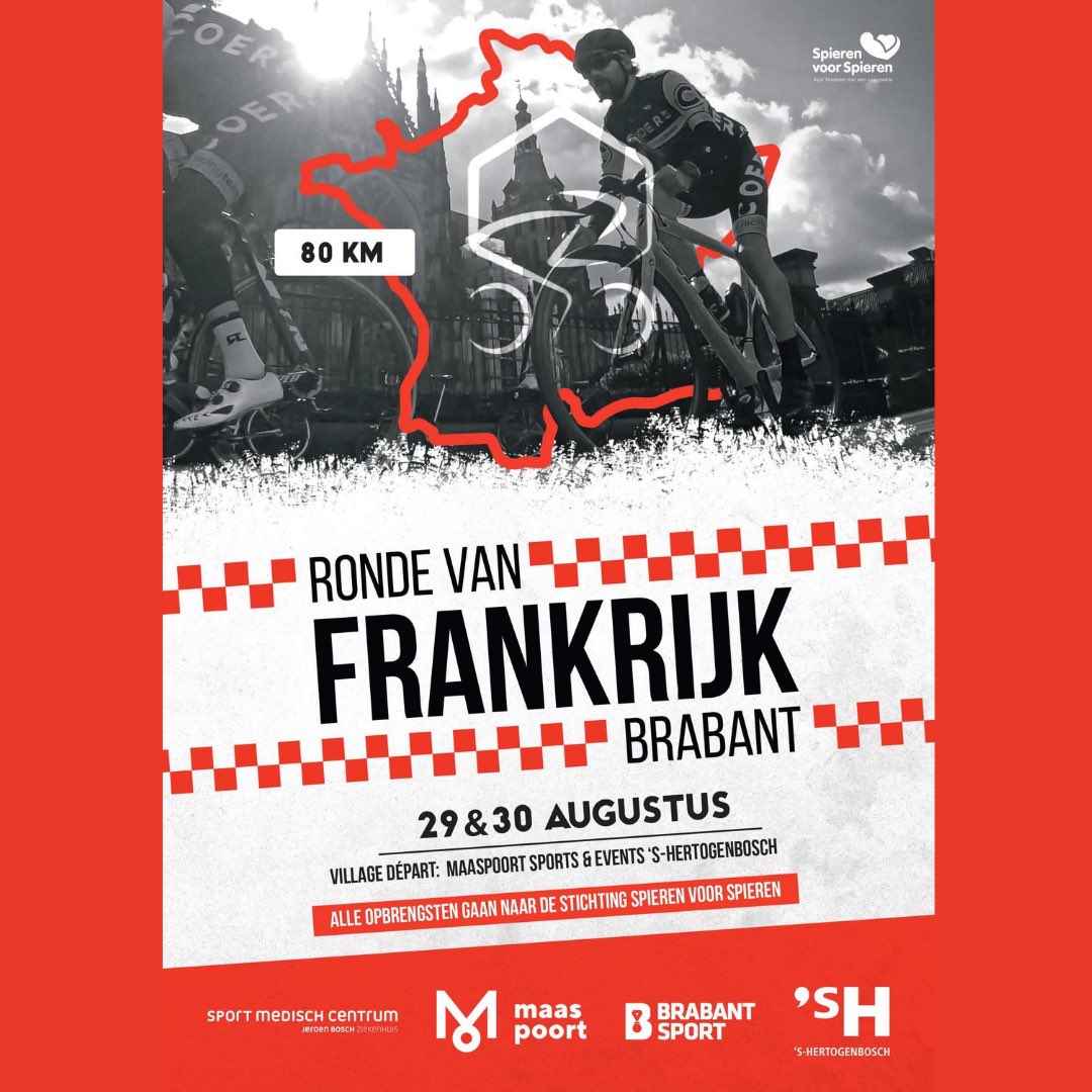 SMC_JBZ's tweet image. Fiets jij in één dag de ronde van Frankrijk mee? Het doel is om zo veel mogelijk geld op te halen voor de stichting Spieren voor Spieren. Door je prestatie te laten sponsoren door familie/ vrienden kunnen we samen alle spierziekten bij kinderen verslaan. 💪🏻
 
#spierenvoorspieren