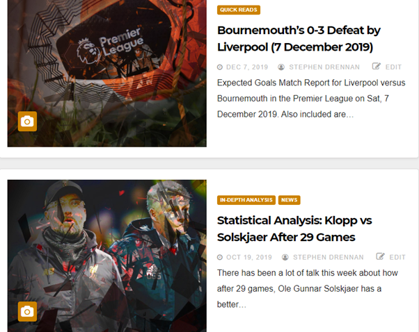 Our ‘Filtered Articles’ section is where to visit if you want to read anything that relates to a specific competition, club, manager, player or national team. All of the 'types' of articles already listed above can be found by navigating through the ‘Filtered Articles’ section.