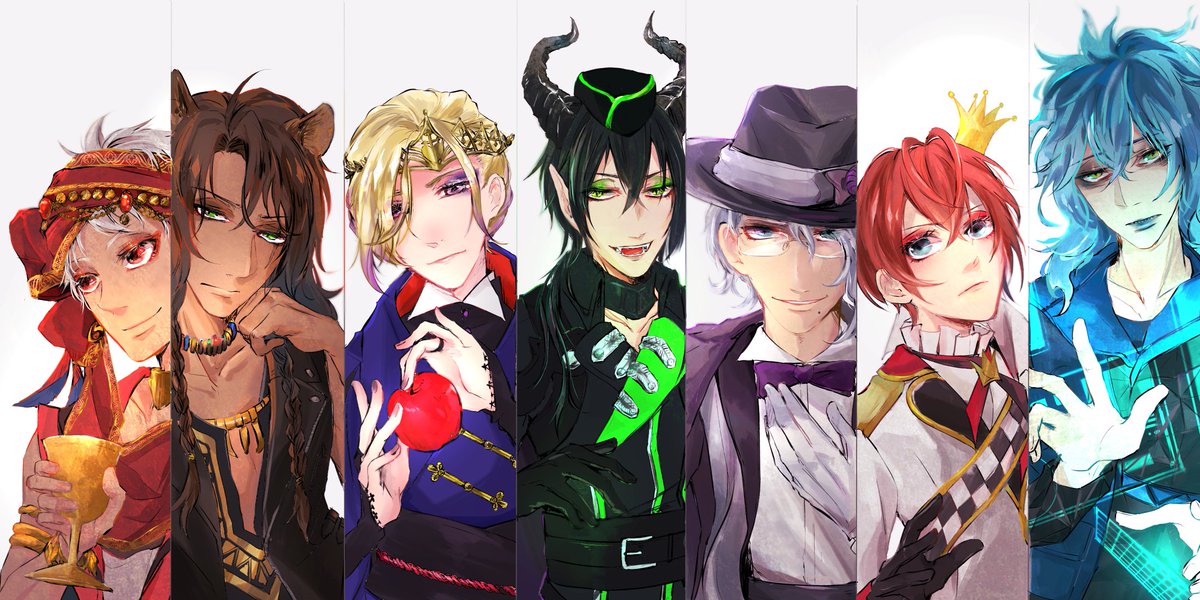 ツイステ 寮長ズ 色とかお顔とかだいぶ修正かけたので再掲 Twstファンアート ツ 紗綾のイラスト