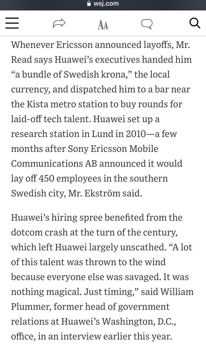 Huawei’s secret of catching up with Western tech giants: scooping up discarded talents from layoffs of competitors