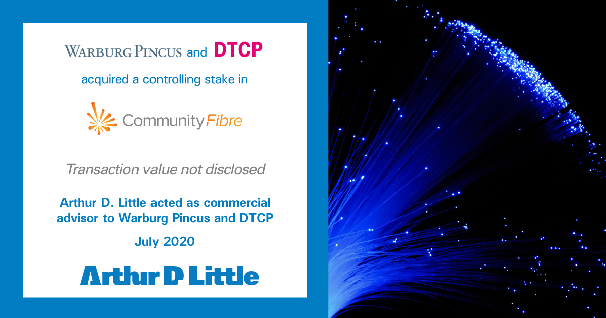 Congratulations to <a href="/warburgpincus/">Warburg Pincus LLC</a> and <a href="/dtcp_capital/">DTCP</a> in acquiring a majority stake in <a href="/CommunityFibre/">Community Fibre</a>, London's fastest and most competitively priced 100% full-fibre broadband provider. ADL is pleased to have acted as commercial advisor to the buyers.
 
#broadband #digital