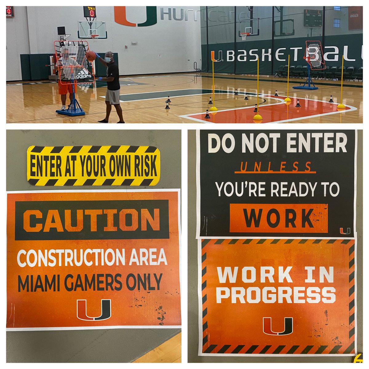 CoachKatieMeier's tweet photo. Great way to start the week. Enter the CONSTRUCTION ZONE!! #UBuild https://t.co/9KSgRpzCho