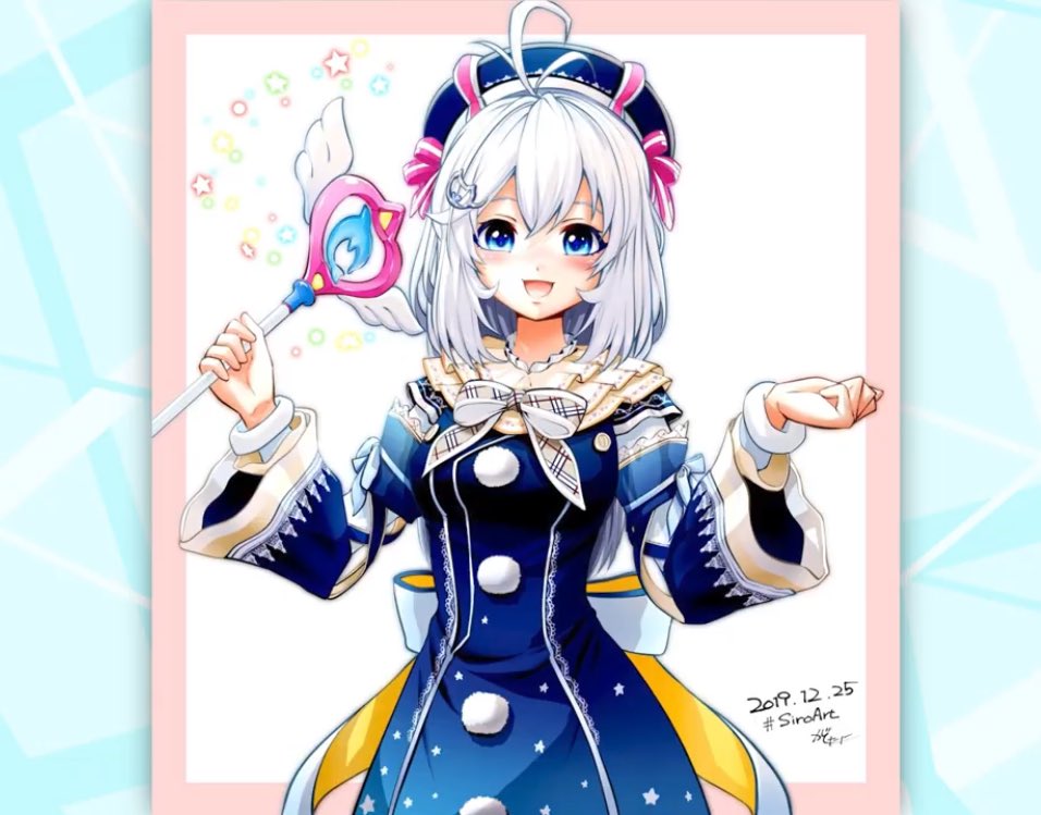 siro (dennou shoujo youtuber siro) 1girl blue eyes antenna hair smile solo open mouth looking at viewer  illustration images