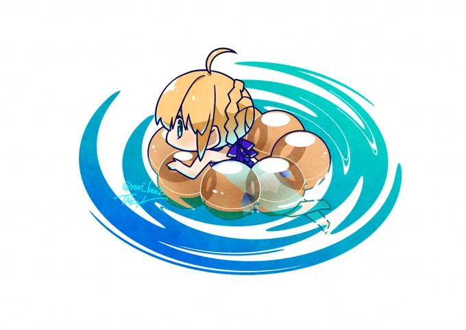 泳ぐセイバーさん 