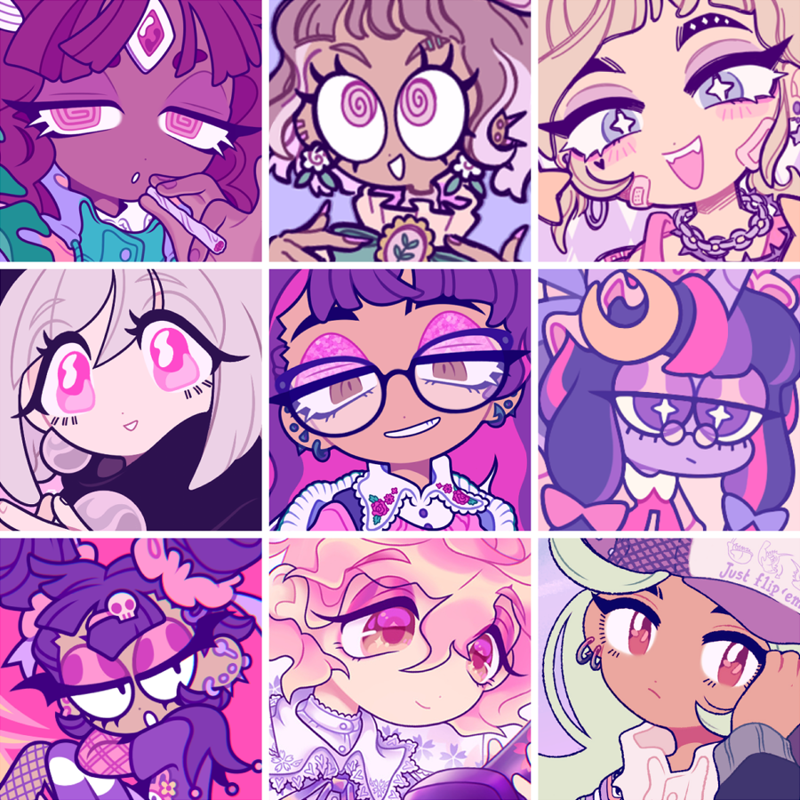 made a little #faceyourart !! ?✨ yes i like purple . 