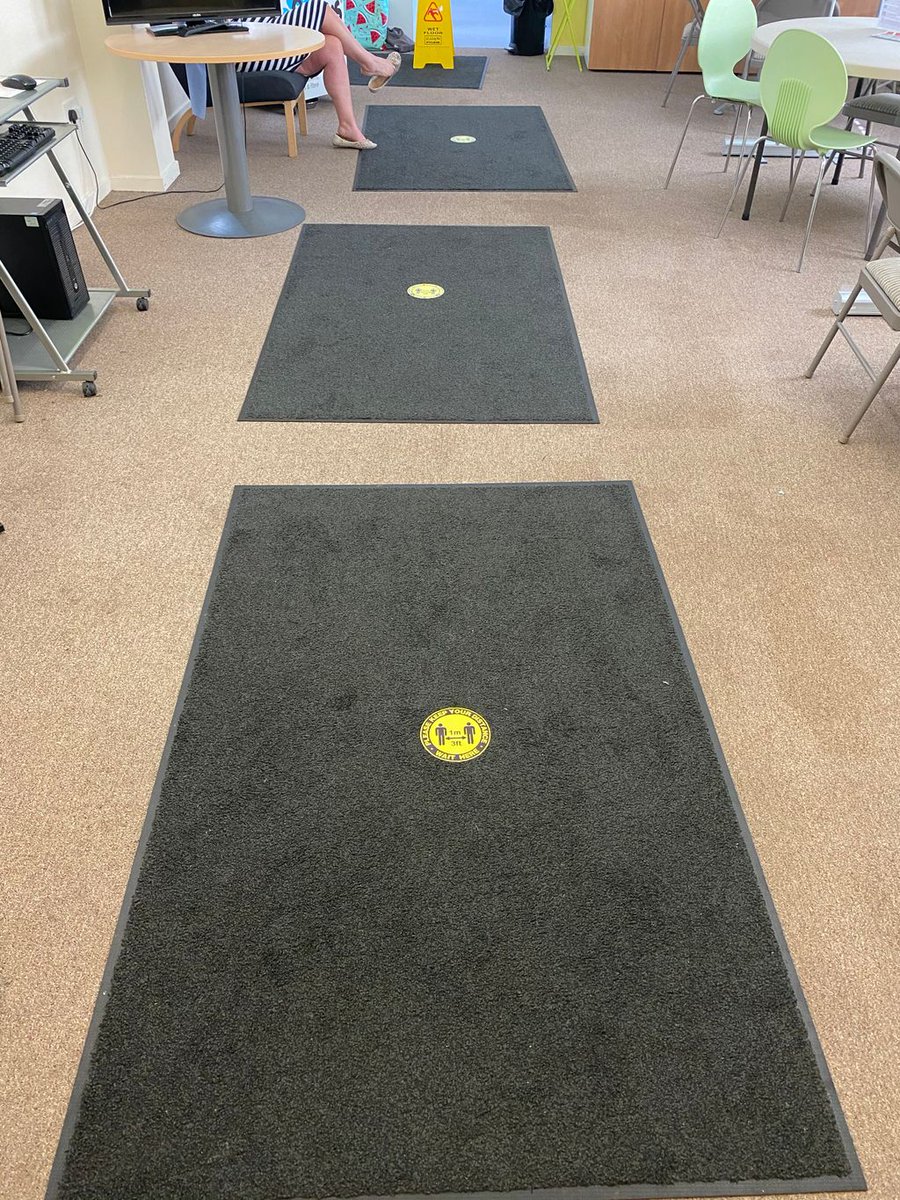 We have been working hard to get our Centre in Tamworth Pleasure Grounds Covid-19 Secure. 

Temperature Checks 
Reduced Seating 
Screen Dividers between tables 
Protective Screens
Volunteers wearing masks and face shields 
Floor Signage
Sanitizer stations