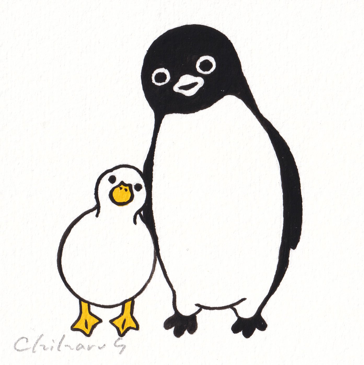さかざきちはる リトグラフ　ペンギン Suicaペンギンの坂崎千春による個展「ペンギン百態Ⅲ 色とりどり