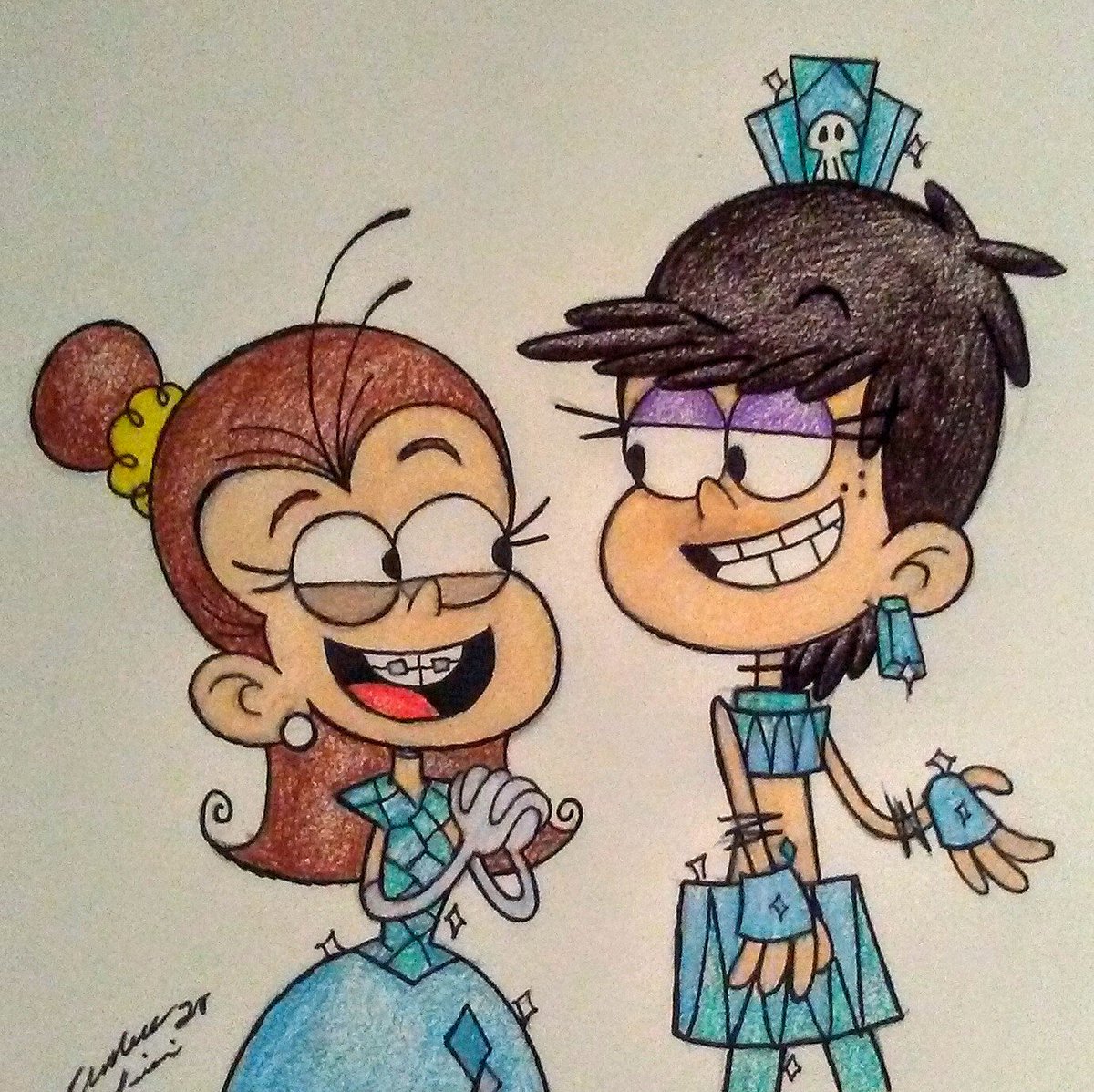 Mands On Twitter Decided To Do A Little Crossover With The Loud House And The My Life As A Teenage Robot Episode Dressed To Kill I Think They Look Wicked In