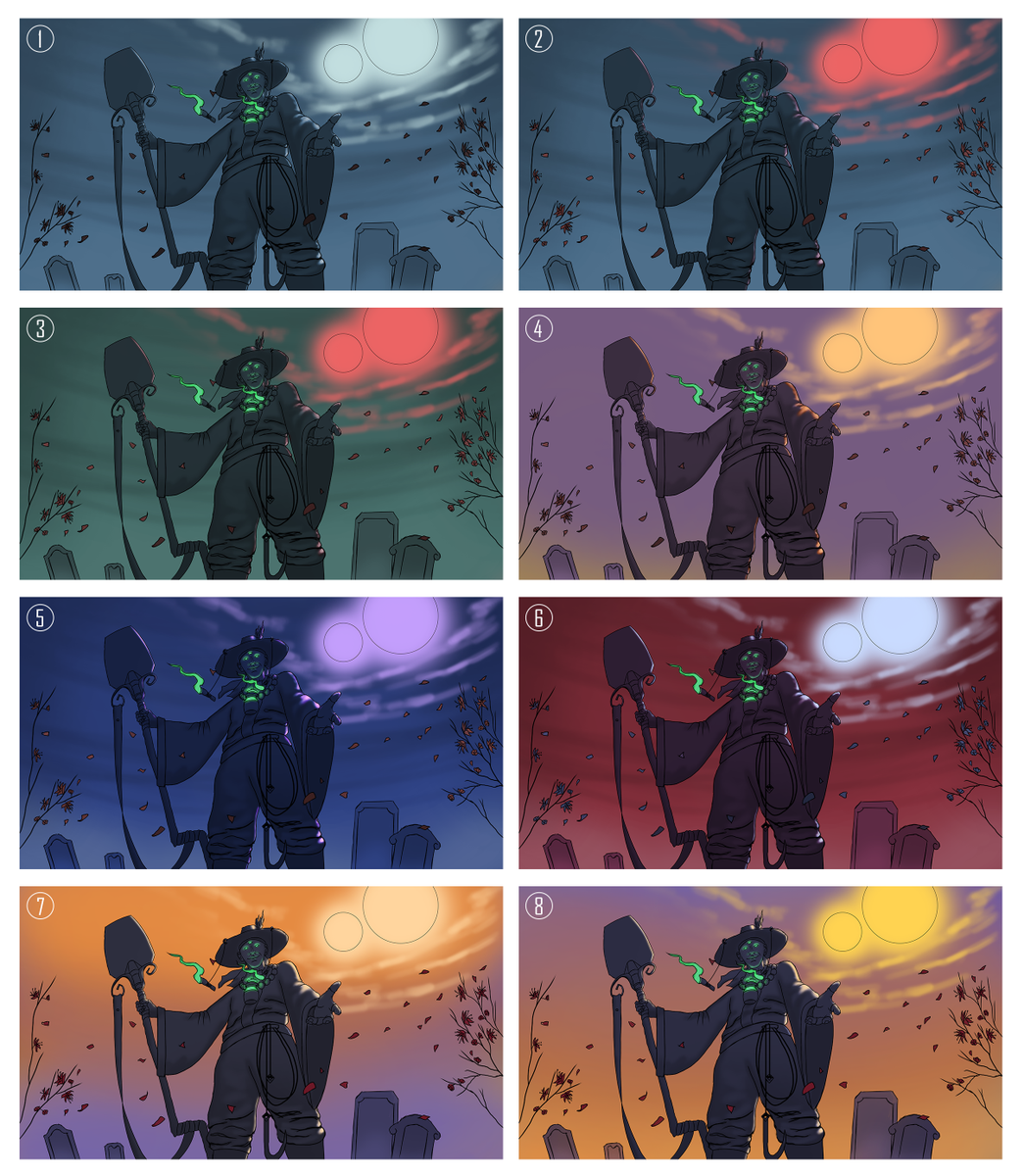 ReneKovacArt's tweet photo. Exploring some colours, trying to find the right mood and atmosphere👽

Which one do you like? 

#atomhawkadventure #conceptart #characterart #characterillustration #charactercolour #characterdevelopment #fantasy #fantasart #fantasycharacter #artistontwitter https://t.co/e4SO3tbkXk