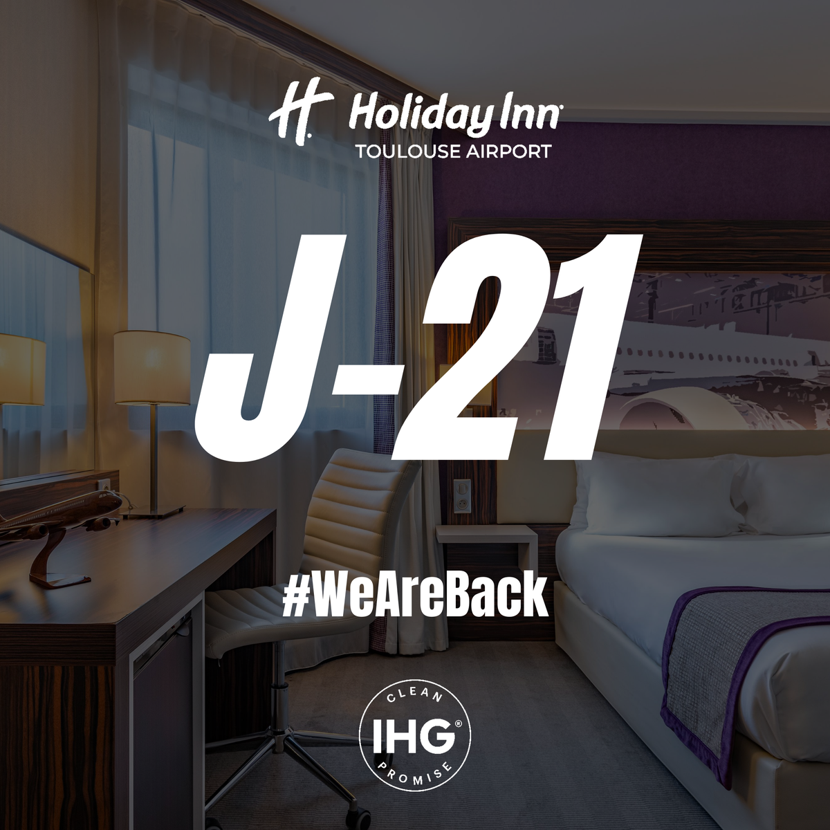 HolidayInn31's tweet photo. [J-21]
Plus que 3 semaines avant la réouverture de notre hôtel ! 🎉
Nous avons hâte de vous revoir, et d’ici là, l’Holiday Inn Toulouse Airport vous souhaite un bel été ! ☀️🌴
#hotel #HolidayInn #IHG  #summer #reopening https://t.co/3fSBWVzV2q