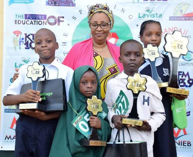 Throwback.... Winners of Kaduna Spelling Bee2019:1st -Amanda &amp; 2nd -Tomisona of Sacred Heart Pri. Sch. Represented Nigeria at d Intercontinental Spelling Bee Competition in Dubai. Yet to get d winners laptop from Heritage Bank <a href="/hadizel/">Hadiza Isma El-Rufai</a> <a href="/hadizaumar20021/">hadiza Umar</a> <a href="/elrufai/">Nasir Ahmad El-Rufai</a> <a href="/heritagebankplc/">Heritage Bank</a>