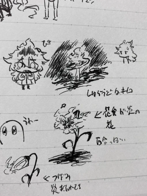 仕事できなくて暇だった産物
嘆きの島のキノコと花が描きたかった 