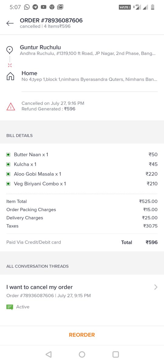 ashadeepa3's tweet photo. @SwiggyCares this is my order copy 
It is cancelled by ur executive only 
Thye  told to refund my amount 
It is already ,ten days https://t.co/0UTBXYm1KN