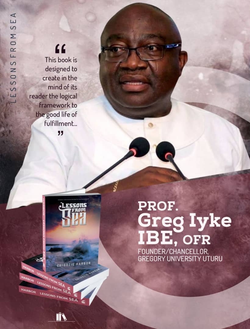 PurpleShelves's tweet photo. Here's what the Founder/Chancellor of Gregory University, Uturu, Prof Greg Iyke Ibe, thinks of our new title, #LessonsFromSea by Chigozie Harbor
Pre order yours at https://t.co/A7nFQiUfTw
#NewBookAlert
#PurpleShelvesBooks https://t.co/ZA0LG9fLli
