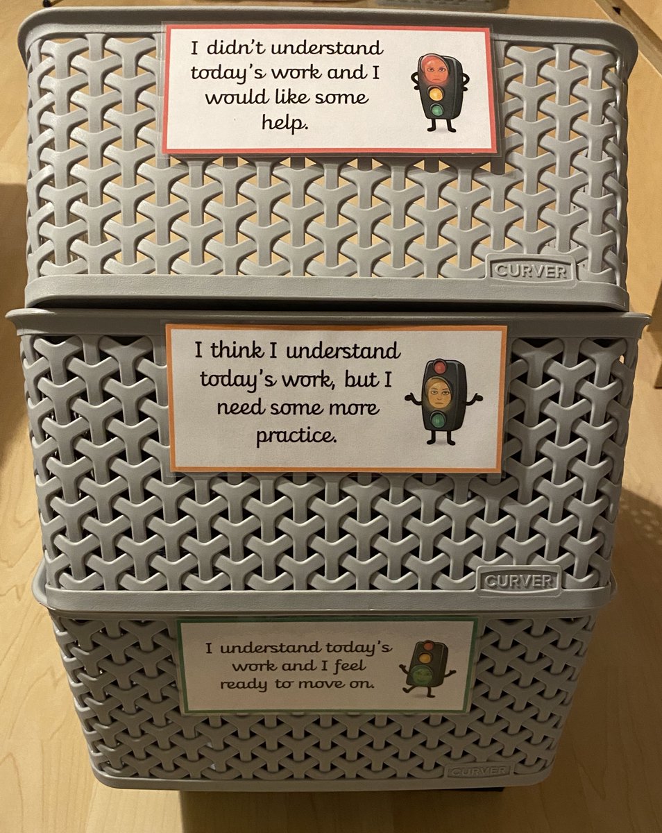 MissLMccoll's tweet photo. Pre-COVID, I used self-assessment trays for maths and literacy - not sure when this will be ok! 

Given the 72 hrs rule, I assume pupil's work should be ‘quarantined’ before marking. This gave me the idea to label my trays Mon-Fri, so I know when I can assess each piece of work. https://t.co/uHrbRvM37v