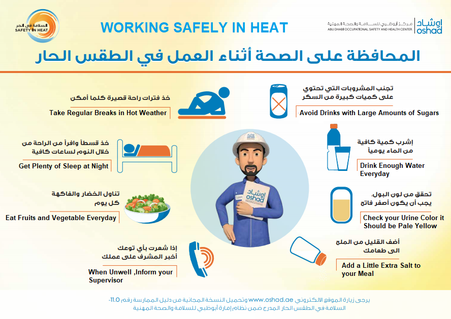 PescoInternati1's tweet photo. All our employees are following "WORKING SAFELY IN HEAT" guidelines issued by ABU DHABI OCCUPATIONAL HEALTH AND SAFETY CENTER (OSHAD). PESCO is constantly monitoring our each employees health status.
@PescoInternati1 #OSHAD https://t.co/T9dkgAMytA