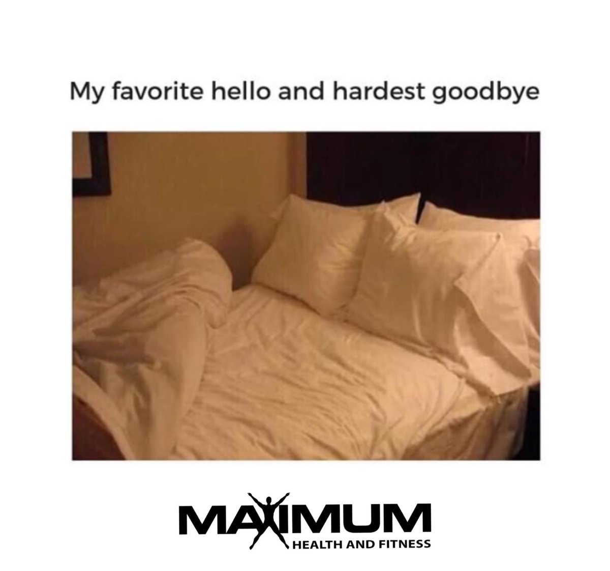 maximum_jackson's tweet photo. Maybe except for BBQ Chicken Pizza from Papa Johns 😂 

BUT this bad boy keeps a many of people from accomplishing goals..... 💯 

What’s the best way you have found to motivate yourself to get out da bed?! 🛌 

👇PLEASE Post it below👇 https://t.co/353QHOBbbn