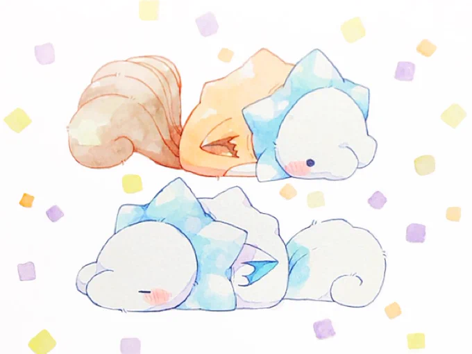 ユキハミ×ロコンねぶくろ
#ユキハミの日 