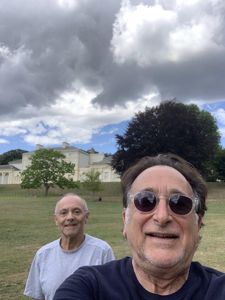 With my small ( er) friend ⁦<a href="/grahamdene/">Graham Dene</a>⁩ ⁦<a href="/EHKenwood/">Kenwood House</a>⁩ chatting about playlists, prostates, radio stations we have worked and the wonderful people we have met along the way.