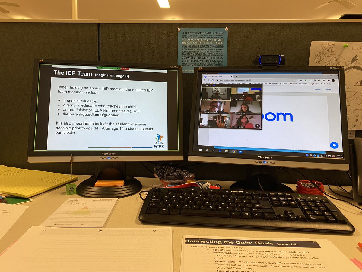 archerc2181's tweet photo. Day One of @fcpsk12  virtual Special Education Academy. Welcoming and onboarding close to 40 new Special Educators. @mjneidri @michele_sandy28 @jim_angelo_1969 @DaveSovine https://t.co/VSCA9B67u8