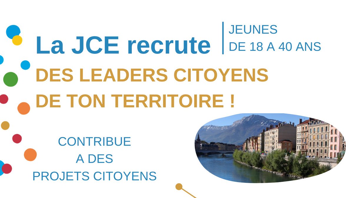 🤔Vous souhaitez vous engager bénévolement pour votre territoire ⁉️
🤩la <a href="/JCE_France/">jce_france</a> recrute des jeunes qui veulent développer leurs compétences en menant des projets d'intérêt général à fort impact ❗️ #PourquoiPasToi 
ℹ️ jcef.asso.fr
👉bit.ly/RejoindreLaJCE