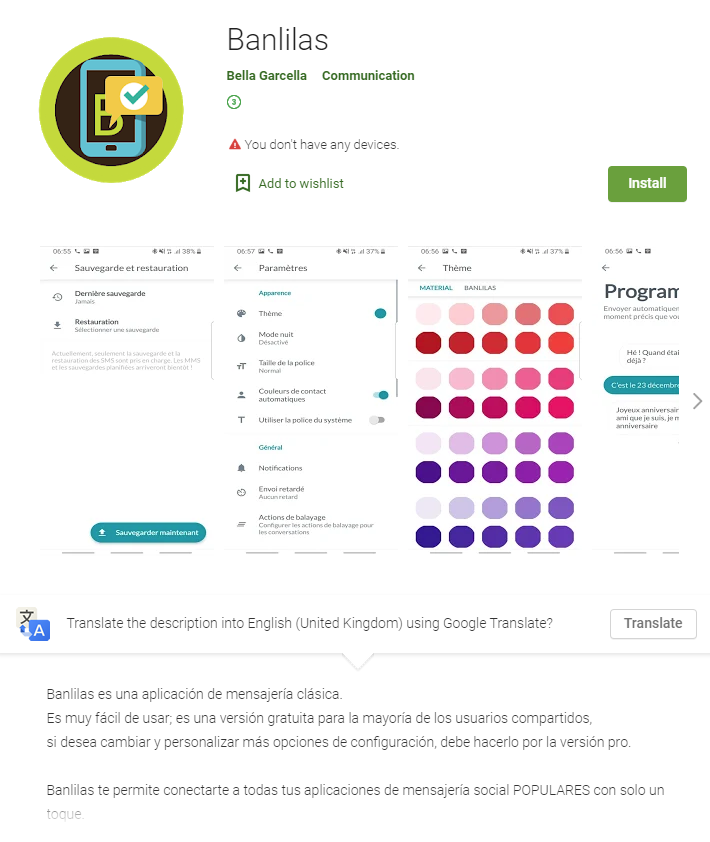 sh1shk0va's tweet photo. Banking #Trojan on Google Play targeting Spanish users:
https://t.co/AWDh7RSQHM[.]com/store/apps/details?id=com.fernadimas.maginedamax
Related to the family found by @Gritzman_.
MD5: 698149f695e7d81d5fdbe39991e9ecf7
C2: vigolimone[.]website https://t.co/pDr58aNCOh