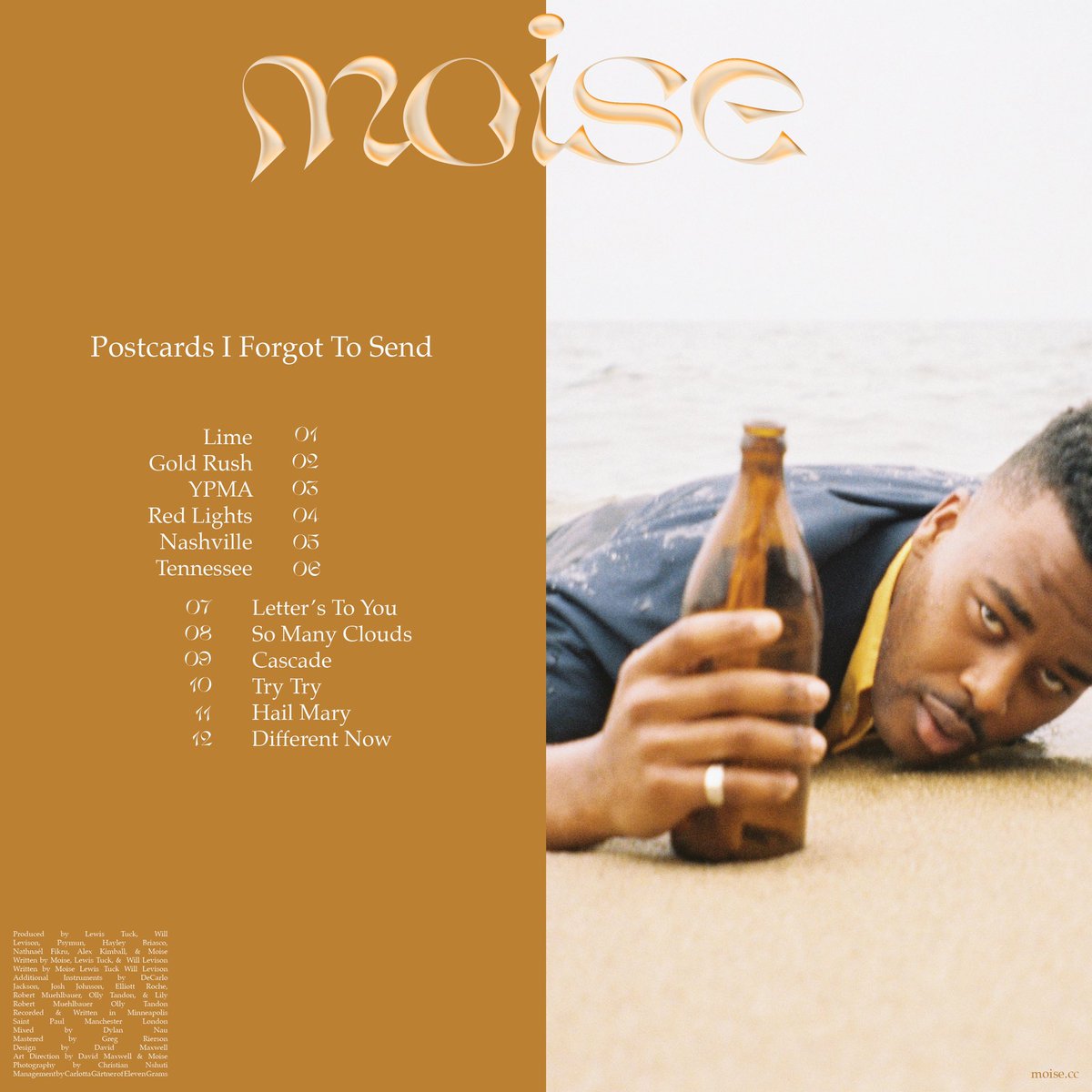 moise__'s tweet photo. Tracklist &amp; Credits
‘Postcards I Forgot To Send’
August 7th https://t.co/A0UT95dHua