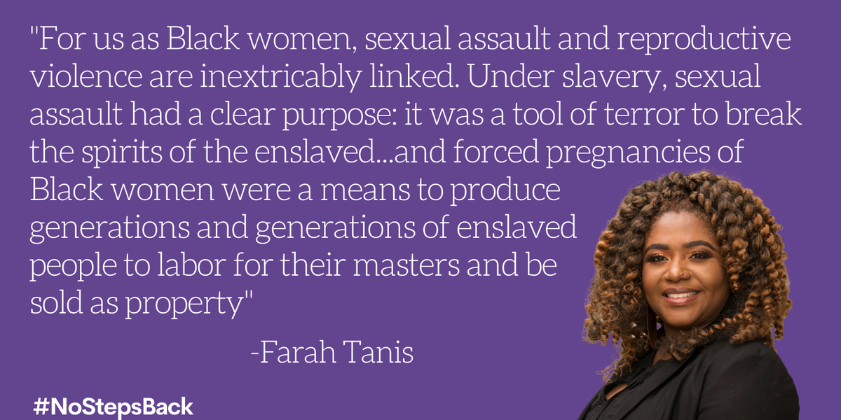 nycendgbv's tweet image. Farah Tanis is co-founder/Executive Director of the civil &amp;amp; human rights org, Black Women’s Blueprint. She chaired the U.S. Truth &amp;amp; Reconciliation Commission on Black women &amp;amp; their historical &amp;amp; contemporary experiences with sexual assault &amp;amp; reproductive violations. #NoStepsBack