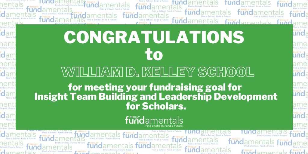 fundPHLschools's tweet photo. We would like to congratulate @WDKelleySchool for meeting their fundraising goal on our #PhillyFUNDamentals platform.
Click the link for more information about the campaign: https://t.co/p8YE3Rvzbm
#fundPHLschools #PHLed https://t.co/ROVlRXK7Kr