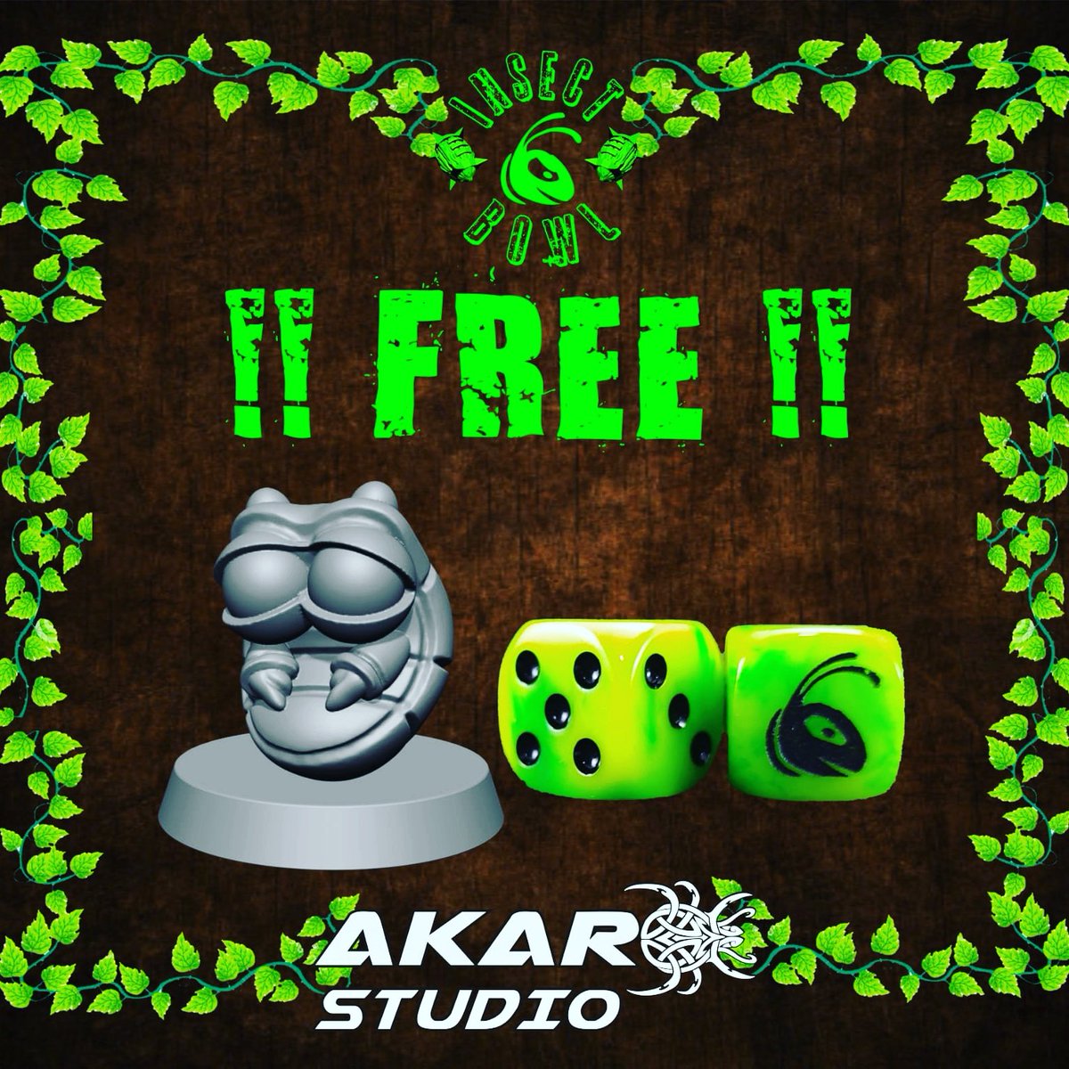AkaroDice's tweet photo. There is little to do! 
One more boost, we give you a ball bug and the 2 d6 dice to all the bakers !!!!!!!
In addition we leave Early Bird prices for the entire campaign, we have become crazy !!!!
https://t.co/yUFsGs8C2D
#insectbowl #bloodbowl #miniatures #kickstarter #akarodice https://t.co/YbLl8lOzN5