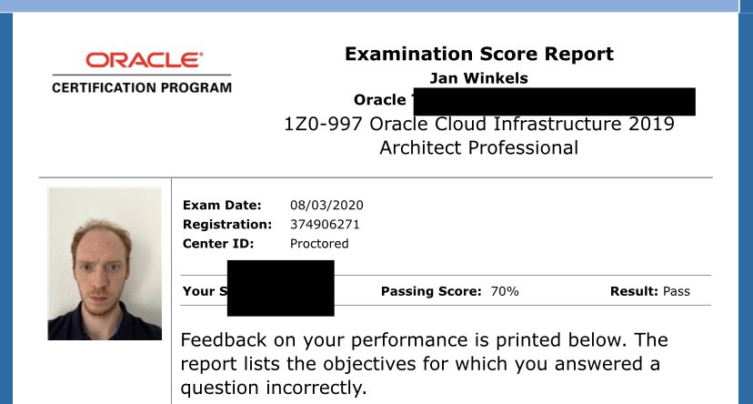 And <a href="/OracleCloud/">Oracle Cloud</a> Architect Professional!! Happy to pass the test. Thanks @OC_WIRE and the whole <a href="/OracleCloud/">Oracle Cloud</a> infrastructure team. You’re doing a great job!