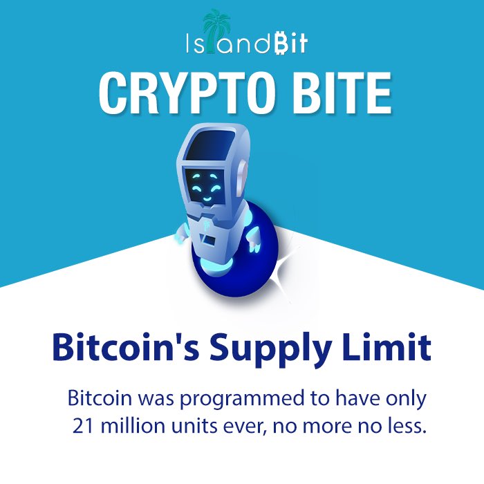 islandbit242's tweet photo. As a crypto enthusiast or one in the making, there are some things that you should know like Bitcoin’s supply limit. IslandBit🌴 has your back! Stay connected to us to learn more🔗
#cryptocurrency #crypto #cryptoatm #bitcoin #bitcoinatm #blockchain #cryptobites #islandbit https://t.co/RucJO5zXRa