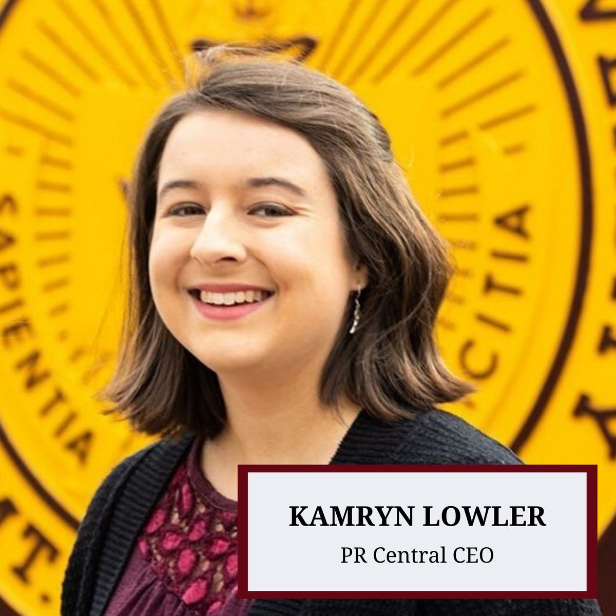 CMUPRSSA's tweet photo. You know what time it is! Meet Kamryn Lowler, PR Central CEO. We are very excited to see what you and PRC accomplish! #prssa #publicrelations https://t.co/QT3vZdUmMP
