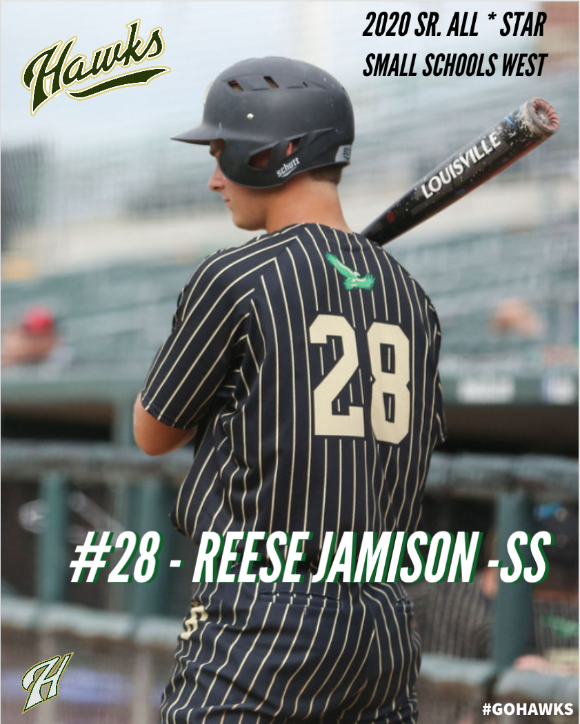 HawksDugoutClub's tweet photo. ALL*STAR Selection, @reese_jamison has been selected to the @IAHSBCA 2020 Sr All Star Series to represent @wgactivities on the Small Schools West Squad.  #welldeserved https://t.co/WV1QWRVIZG