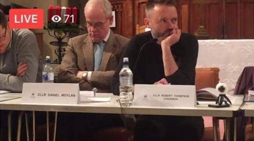 Outraged that <a href="/10DowningStreet/">UK Prime Minister</a> awarded Daniel Moylan <a href="/danielmgmoylan/">Lord Moylan</a> appointment to House of Lords. He was Deputy Leader at RBKC &amp; was at the heart of a culture at that held residents in contempt. 

Here he is asleep at #Grenfell Scrutiny meetings after the fire...