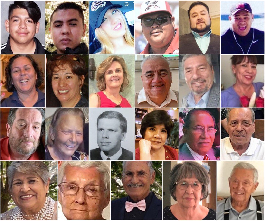 ananavarro's tweet photo. 1 year ago, a white supremacist went hunting for Hispanics. 23 people were killed, 22 others were injured. He drove hours to a Walmart in El Paso, to shoot Latinos. He shot them because of hatred, triggered by politics of division. Never forget. Fight, vote against bigotry. https://t.co/DOg5kzOKi6