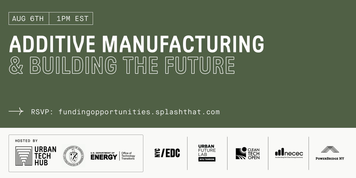 The <a href="/ENERGY/">U.S. Department of Energy</a> is hosting a series of webinars related to #manufacturing and the resources that the DOE has available. The next one is on Thursday at 1PM about #AdditiveManufacturing: us02web.zoom.us/webinar/regist…